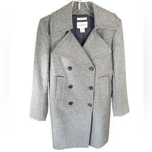 Club Monaco Charcoal Wool Blend Oversized Coat